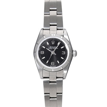 ロレックス オイスターパーペチュアル 76030 ブラック レディース 時計 【中古】【wristwatch】
