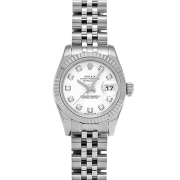 ロレックス デイトジャスト 179174G ホワイト/ダイヤモンド レディース 時計 【中古】【wristwatch】