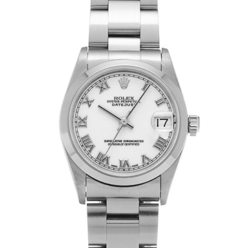 ロレックス デイトジャスト 68240 ホワイト ユニセックス 時計 【中古】【wristwatch】