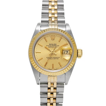 ロレックス デイトジャスト 69173 シャンパン レディース 時計 【中古】【wristwatch】