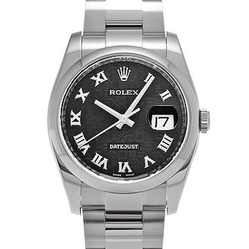 ロレックス デイトジャスト 116200 ブラックコンピュータ メンズ 時計 【中古】【wristwatch】
