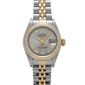 ロレックス デイトジャスト 69173 グレー レディース 時計 【中古】【wristwatch】