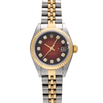 ロレックス デイトジャスト 79173G チェリー・グラデーション/ダイヤモンド レディース 時計 【中古】【wristwatch】