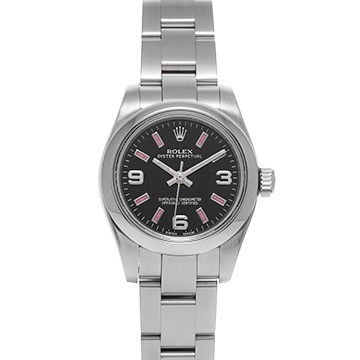 ロレックス オイスターパーペチュアル 26 176200 ブラック レディース 時計 【中古】【wristwatch】