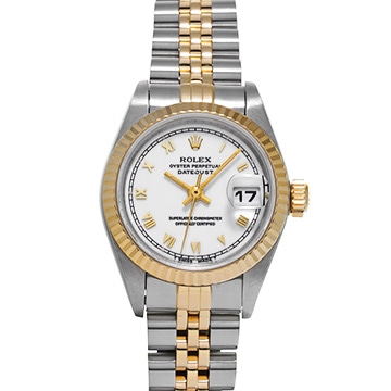 ロレックス デイトジャスト 69173 ホワイト レディース 時計 【中古】【wristwatch】