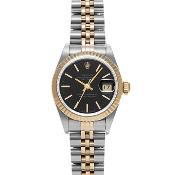 ロレックス デイトジャスト 69173 ブラック レディース 時計 【中古】【wristwatch】