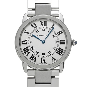 カルティエ ロンドソロ LM W6701005 シルバー メンズ 時計 【中古】【wristwatch】