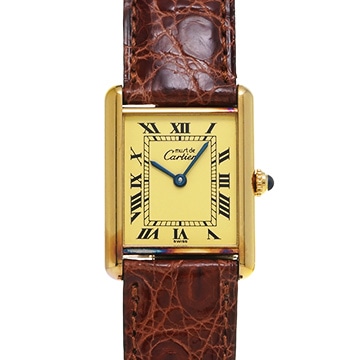 カルティエ マストタンク ヴェルメイユ W1002754 アイボリー レディース 時計 【中古】【wristwatch】