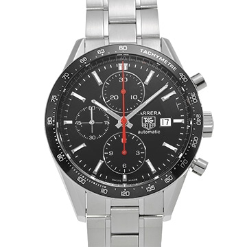 タグ ホイヤー カレラ キャリバー16 クロノグラフ CV2014.BA0794 ブラック メンズ 時計 【中古】【wristwatch】