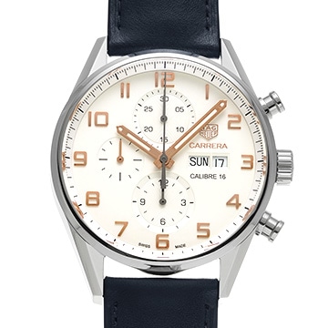 タグ ホイヤー カレラ キャリバー16 クロノグラフ デイデイト CV2A1AC.BA0738 オパーリン メンズ 時計 【中古】【wristwatch】