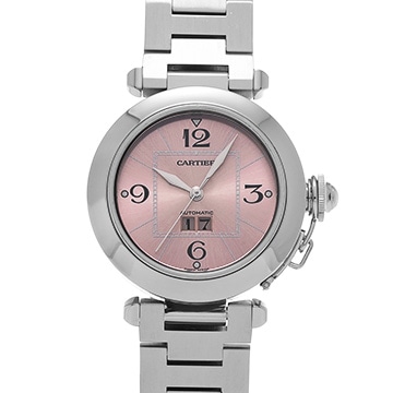 カルティエ パシャC ビッグデイト W31058M7 ピンク ユニセックス 時計 【中古】【wristwatch】