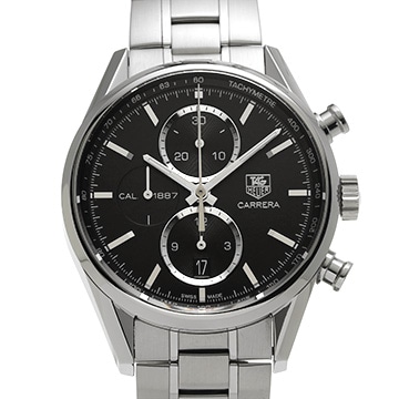 タグ ホイヤー カレラ キャリバー1887 クロノグラフ CAR2110.BA0724 ブラック メンズ 時計 【中古】【wristwatch】