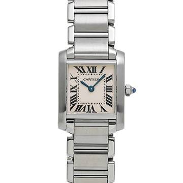 カルティエ タンクフランセーズ SM W51008Q3 シルバー レディース 時計 【中古】【wristwatch】