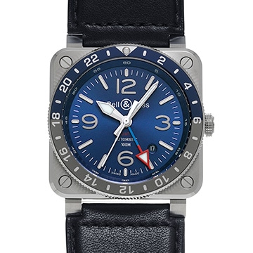 ベル＆ロス BR03-93 GMT ブルー BR0393-BLU-ST/SCA ブルー メンズ 時計 【中古】【wristwatch】