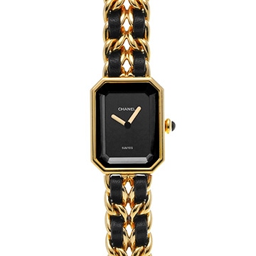 シャネル プルミエール M H0001 ブラック レディース 時計 【中古】【wristwatch】