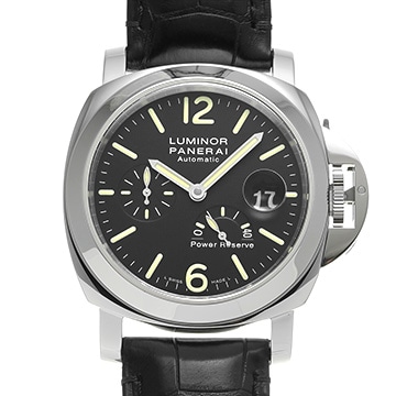 パネライ ルミノール パワーリザーブ PAM00090 ブラック メンズ 時計 【中古】【wristwatch】