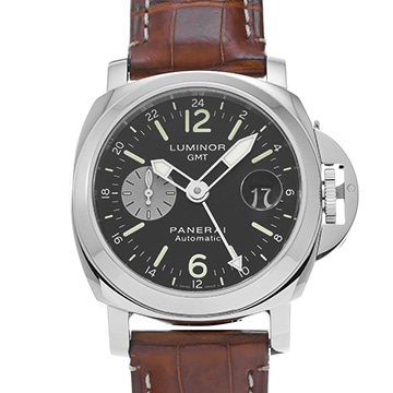 パネライ ルミノール GMT PAM00088 ブラック/シルバー メンズ 時計 【中古】【wristwatch】