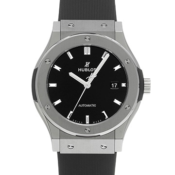 ウブロ クラシックフュージョン チタニウム ブラックシャイニー 542.NX.1270.RX ブラックラッカー メンズ 時計 【中古】【wristwatch】