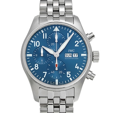IWC パイロットウォッチ クロノグラフ 41 IW388102 ブルー メンズ 時計 【中古】【wristwatch】