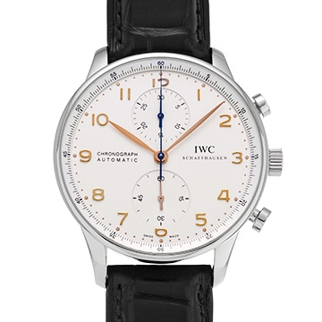 IWC ポルトギーゼ クロノグラフ IW371401 シルバー メンズ 時計 【中古】【wristwatch】