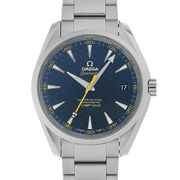 オメガ シーマスター アクアテラ マスターコーアクシャル ジェームズ・ボンド 007 231.10.42.21.03.004 ブルー メンズ 時計 【中古】【wristwatch】