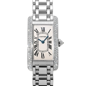 カルティエ タンク アメリカン SM WB7018L1 シルバー レディース 時計 【中古】【wristwatch】