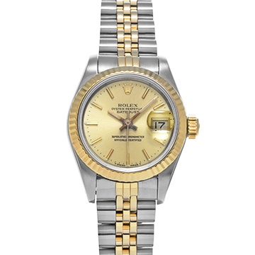 ロレックス デイトジャスト 69173 シャンパン レディース 時計 【中古】【wristwatch】