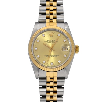 ロレックス デイトジャスト 68273G シャンパン/ダイヤモンド ユニセックス 時計 【中古】【wristwatch】