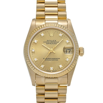 ロレックス デイトジャスト 68278G シャンパン/ダイヤモンド ユニセックス 時計 【中古】【wristwatch】
