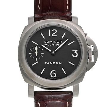 パネライ ルミノールマリーナ チタニオ PAM00177 ブラック メンズ 時計 【中古】【wristwatch】