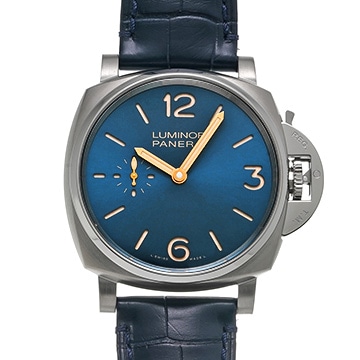 パネライ ルミノール ドゥエ 3デイズ チタニオ PAM00728 ブルー メンズ 時計 【中古】【wristwatch】