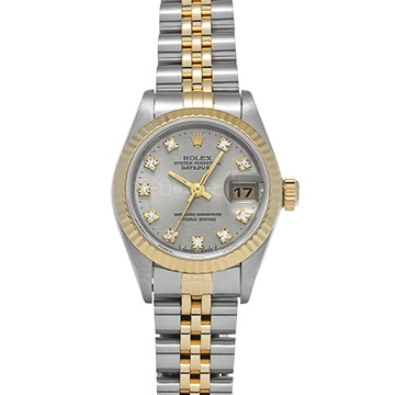 ロレックス デイトジャスト 69173G グレー/ダイヤモンド レディース 時計 【中古】【wristwatch】