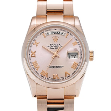 ロレックス デイデイト 118205 ピンク メンズ 時計 【中古】【wristwatch】
