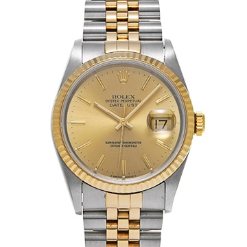 ロレックス デイトジャスト 16233 シャンパン メンズ 時計 【中古】【wristwatch】