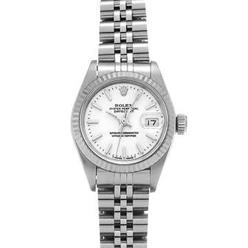 ロレックス デイトジャスト 69174 ホワイト レディース 時計 【中古】【wristwatch】