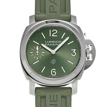 パネライ ルミノール ロゴ PAM01624 グリーン メンズ 時計 【中古】【wristwatch】