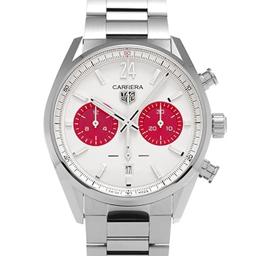 タグ ホイヤー カレラ クロノグラフ ジャパンリミテッドエディション 限定240本 CBN201M.EA0016 ホワイト/レッド メンズ 時計 【中古】【wristwatch】