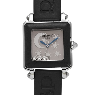 ショパール ビーハッピー2 27/8896-401 グレー/ダイヤモンド レディース 時計 【中古】【wristwatch】