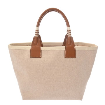 エルメス スティープル 25 エクリュ/ゴールド トワルアッシュ/ヴォースイフト レディース バッグ 【中古】【bag】