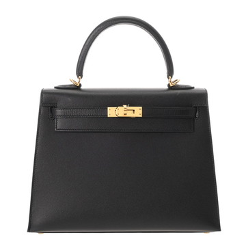 エルメス ケリー 25 外縫い ヴェルソ 2WAY ブラック/グリメイヤー ヴォーエプソン レディース バッグ 【未使用】【bag】