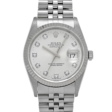 ロレックス デイトジャスト 16234G シルバー/ダイヤモンド メンズ 時計 【中古】【wristwatch】