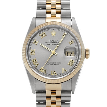 ロレックス デイトジャスト 16233 グレー メンズ 時計 【中古】【wristwatch】