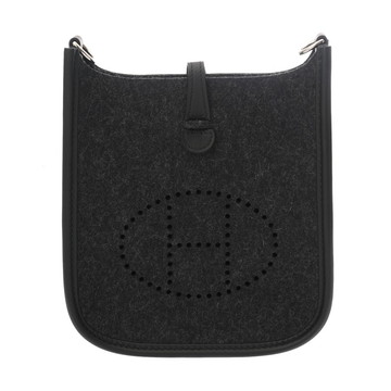 エルメス エヴリン TPM グリモワイヤン/ブラック フェルト/ヴォースイフト ユニセックス バッグ 【中古】【bag】