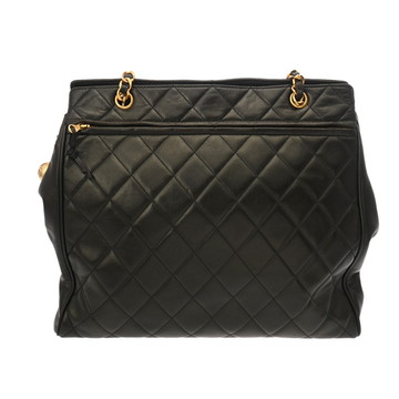 シャネル マトラッセ チェーントート ブラック ラムスキン レディース バッグ 【中古】【bag】