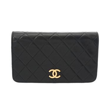 シャネル マトラッセ プッシュロックチェーンショルダー ブラック ラムスキン レディース バッグ 【中古】【bag】