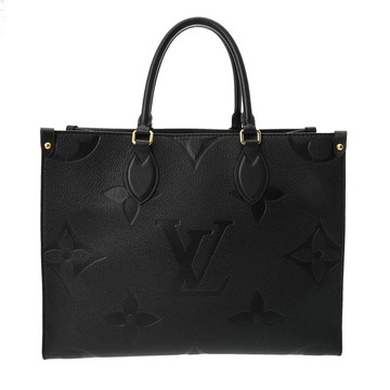 ルイ ヴィトン モノグラムアンプラント オンザゴー MM  ノワール M45595 レザー ユニセックス バッグ 【中古】【bag】