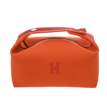 エルメス ブリッド ア ブラック PM オレンジ コットン/ポリアミド レディース バッグ 【中古】【bag】