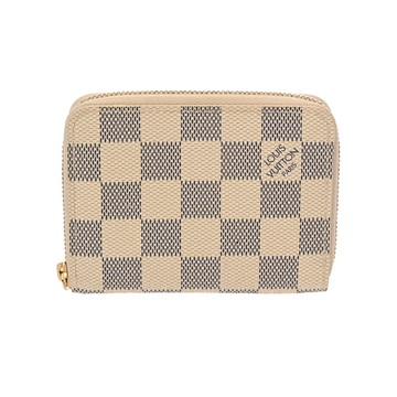 ルイ ヴィトン ダミエアズール ジッピ―コインパース ホワイト N63069 レザー レディース 財布 【中古】【purse】