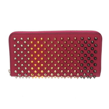 クリスチャンルブタン パネトーネ ウォレット ピンク/レッド 1175147 レザー/スタッズ レディース 財布 【中古】【purse】