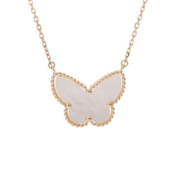 ヴァン クリーフ&アーペル ラッキーアルハンブラ パピヨン ネックレス ゴールド VCARD99500 K18イエローゴールド YG レディース ジュエリー 【中古】【jewelry】